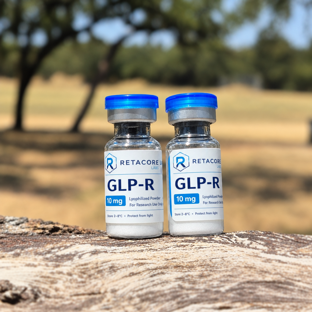 2 GLP-R Vials on a branch by my house